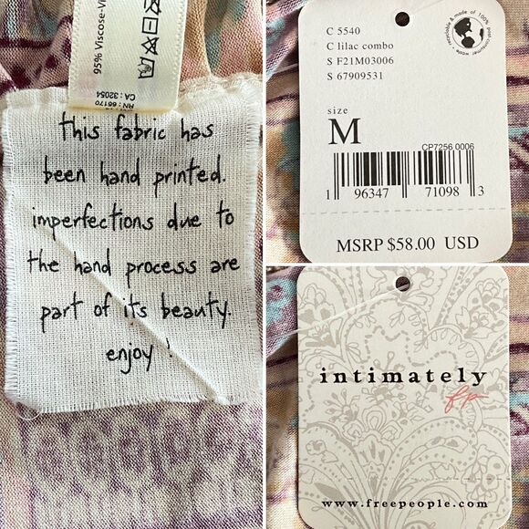 FP One Top Pink Halter In Lilac Combo M - Picture 6 of 11